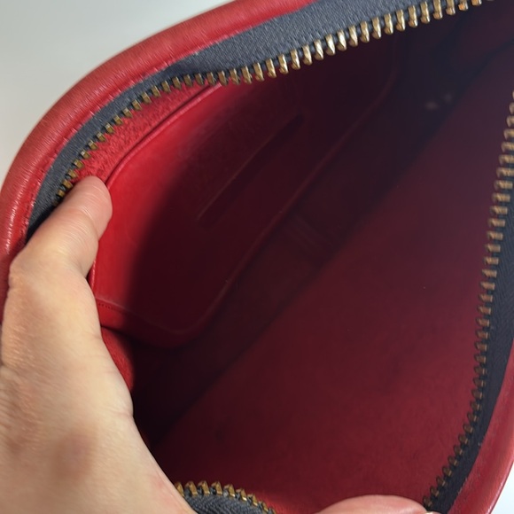 Coach | Vintage Red NYC Glue-In Registration Basic Bag Zippered Clutch #9455 ⚓️s - Picture 11 of 12